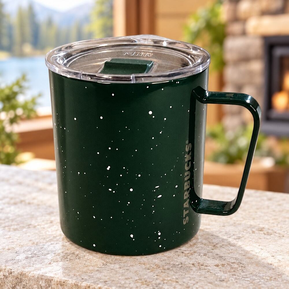 Starbucks MiiR 20 oz Green Gold Speckled Stainless Travel Mug Lid 2025